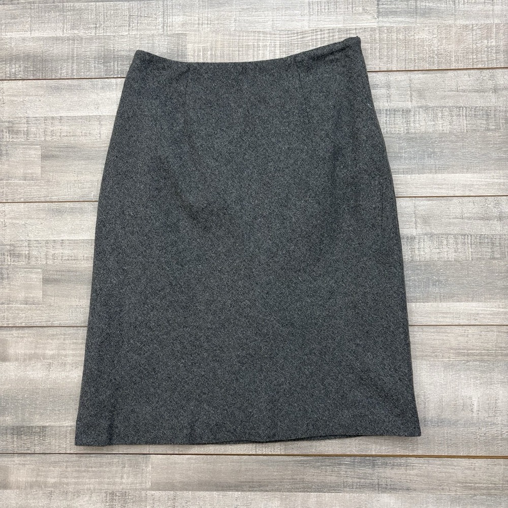 Vintage 90s Tribeca Studio Gray Wool Blend Pencil Skirt Women’s Size 6 Lined